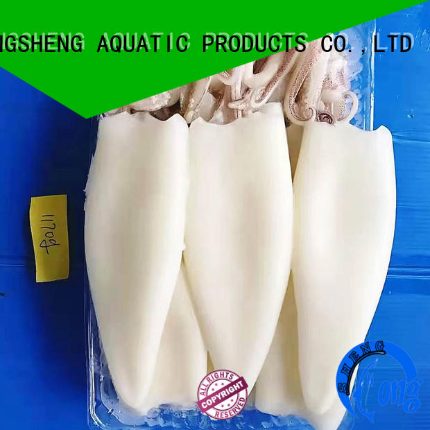 LongSheng standard frozen whole uncleaned squid company for hotel