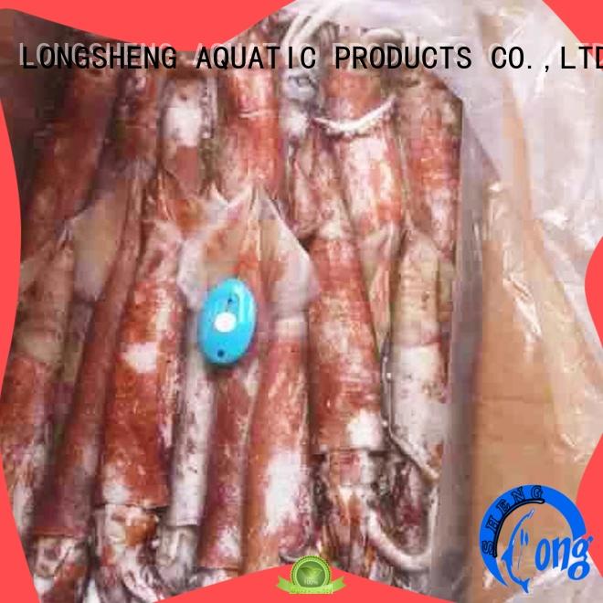 LongSheng argintinus frozen squid price online for cafeteria